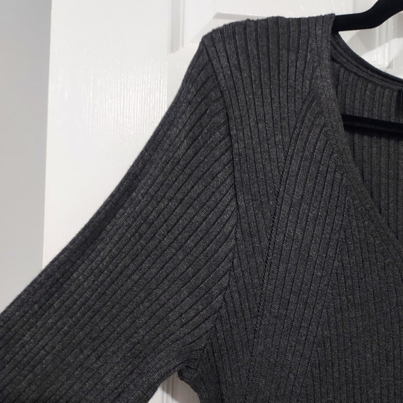 Lane Bryant Heather Gray 3/4 Sleeve Sweater Dress in Size 18/20 - 2X - Picture 6 of 10